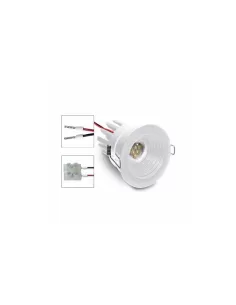 I-led arent 1 recessed spotlight d 77 round fixed white 6 led 2w 500ma ip40 neutral 12° s//alim 88204n12