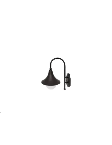 Poliplast 400408 farol empalme pared e27 60w ip44 elena negro