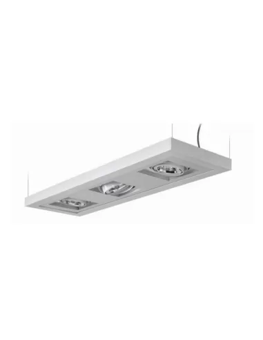 Quattrobi 6709 01 Pendelleuchte Falea 2x54w T5 weiß direktes und indirektes Licht Lamellenoptik