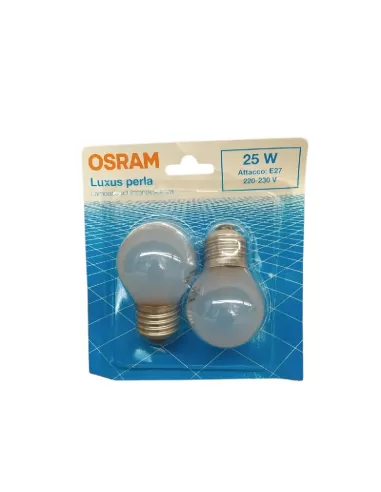 Lampe perle Osram luxus avec raccord sphérique givré E27 25w 220-230v