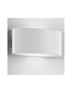 Zafferano ld0030b3 mur led ovale 2x4w 3k ip54 blanc//mat 140x70x47mm