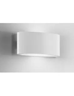 Zafferano ld0030g3 ovale LED-Wand 2x4W 3K IP54 grau 140x70x47mm