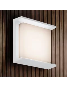 Zafferano ld0138b3 alu mur led 10w ip54 blanc 154x154x61mm