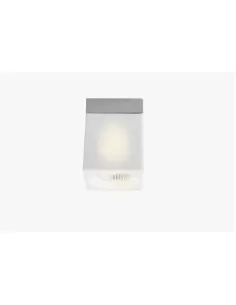 Fabbian d28e01 01 cube ceiling lamp 1x50w gu10 chrome frame white diffuser 8x8x10.7cm