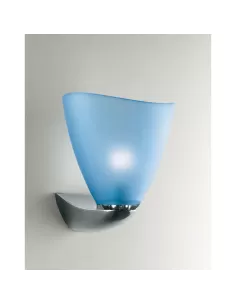 Valenti 10515az Wandleuchte 150 W E27 Metallic-Grau // Hellblau