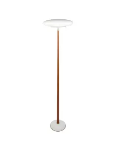 Flos a4540000 pao f piantana  r7s 300w legno scuro vetro bianco