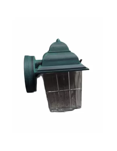 Surya 33610 e2 mini farol aplique verde cobre transparente 100w e27 ip44