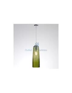 On the sides perle28 suspension h28 m cr with green and white murano glass e27