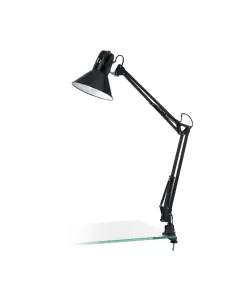 Eglo 90873 lampe à bras firmo avec pince 1x40w e27 noir