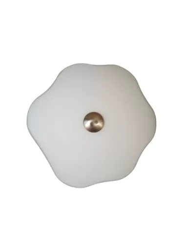 Bilumen 5560 fiore piccolo lampada soffitto vetro satinato str nikel 2x60w e27