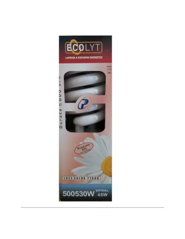 Ecolyt 500530w energy saving lamp 45w warm light e27