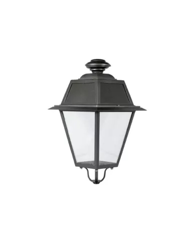 Classic lantern 1 602 02 60 small black w//diff clear glass 1x60w e27