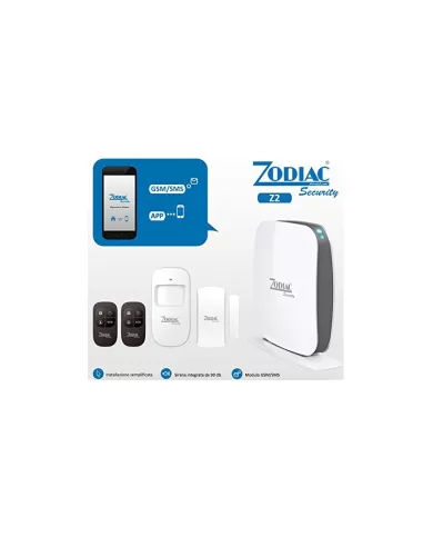 Melchioni 559591453 kit d'alarme sans fil avec module gsm // sms z2