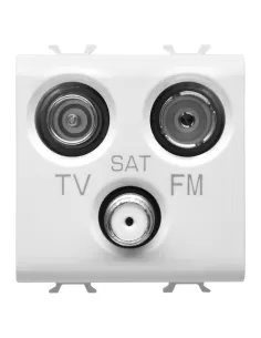 Gewiss gw10382 prise tv fm sat 2m blanc