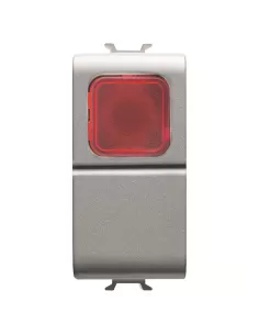 Gewiss gw14143 bouton 1m 1p na 16a lumière rouge titane