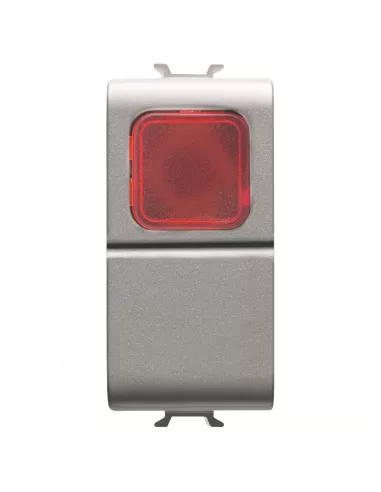 Gewiss gw14143 bouton 1m 1p na 16a lumière rouge titane