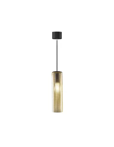 Panzeri L9402-AMB Clio black blown glass suspension