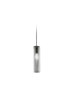 Panzeri L9402-steel Clio suspension noire verre soufflé