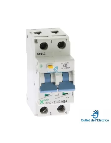 Eaton Pkpm2-20/2/c/003-a residual current circuit breaker 2p 20a c0,03-a 10ka