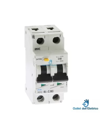 Eaton Pkp42-40/2/c/003 residual current circuit breaker 2p 40a c 0.03-ac 4.5ka