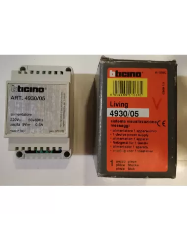 Bticino 1106807 living power supply 220//9vdc selv 0.6a