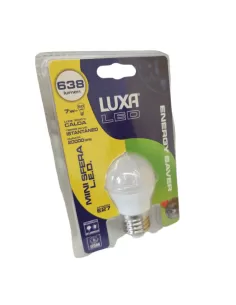 Luxa led e27msf7wledc30 lampada mini sfera led 7w e27 3000°k