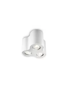 Philips 563333110 nero - 3 spot alogeno cilindro bianco - 3x50w