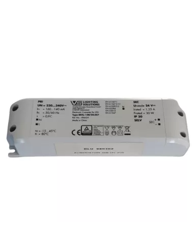 Fuente de alimentación 30w 24v ip20