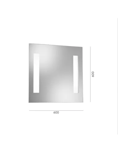 Rossini 5041-60-led miroir led 16w 60x60