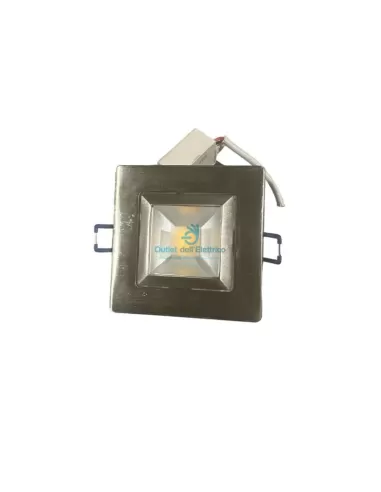 Pound inc-pound-5c nk encastré led (5w 3200k) carré réglable nickel 9x9cm