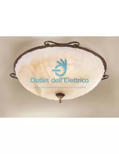 Lam export 4255/3PL Venetian brown ceiling light 3 x e27