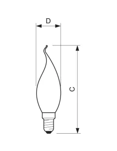 Philips Déco 40W E14 230V BXS35 FR /4X5F