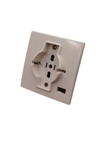 Vimar 06416 2P T 16A Universal Socket Ivory