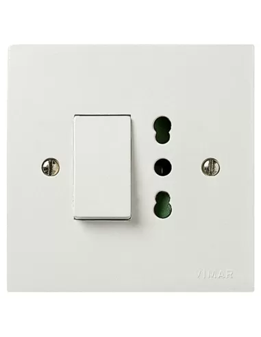 Vimar 06690.B Deviatore 1P 10Ax Presa P17/11 Bianco