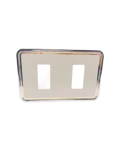 Vimar 08636.I Series 8000 2-hole plate Ivory Chrome for rectangular box