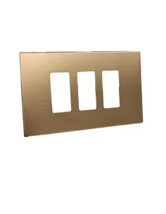 Vimar 08637.BR Serie 8000 Placa de Aluminio 3 Módulos con Broche Bronce