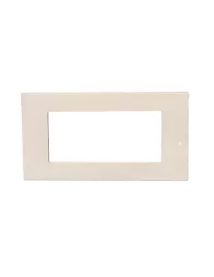 Vimar 08658.Z Placa Serie 8000 4 Módulos Sin Pretaladrado Broche Resina Blanco