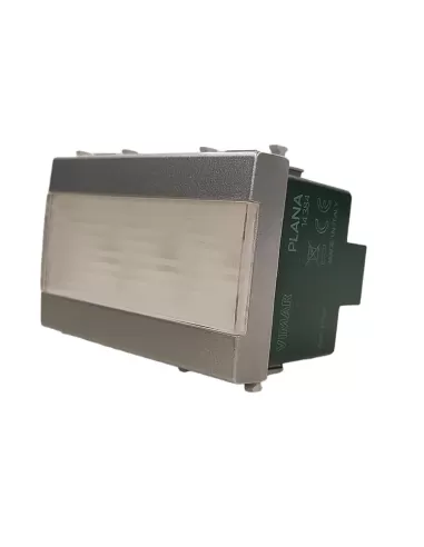 Vimar Plana 14384.SL Lámpara Emergencia LED 3 módulos 120-230V Plata