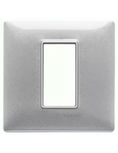 Vimar 14641.71 Placca 1 Moduli Argento Metallizzato Vimar Serie Plana