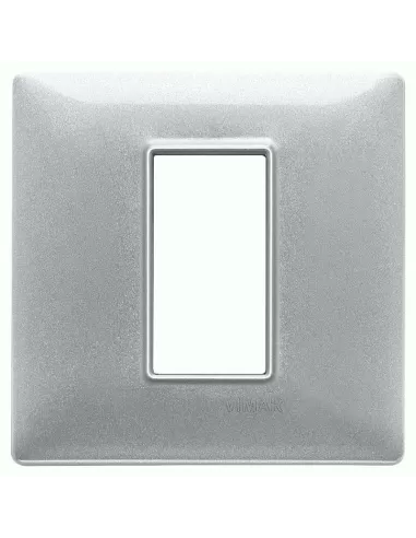 Vimar 14641.71 Platte 1 Module Metallic Silber Vimar Plana Serie