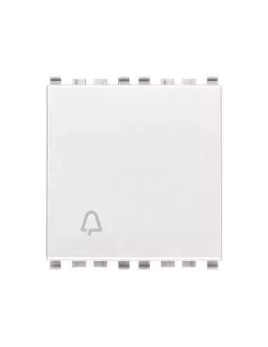 Vimar 20008.2.CB 1P No 10A Bouton de Sonnette 2 Modules Blanc