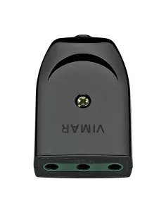 Vimar 2P T 16A Axial Black Socket 00222 Plugs and Sockets