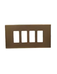 Vimar 08638.Br 4-Gate Snap-On Plate Aluminum Bronze Series 8000