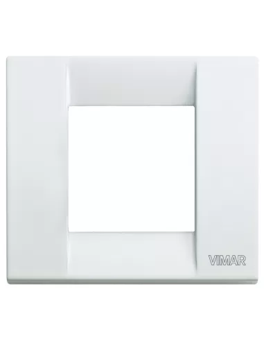 Vimar 17092.01 Idea Placca Classica 1-2 Moduli Metallica Bianca Per Scatole Tonde