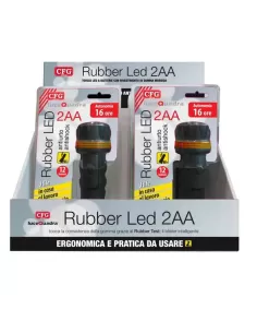 Cfg el023 Torcia Rubber led 2aa blister