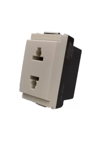 Vimar Idea 16232.B 2P 15A Usa Eu �4mm White Socket