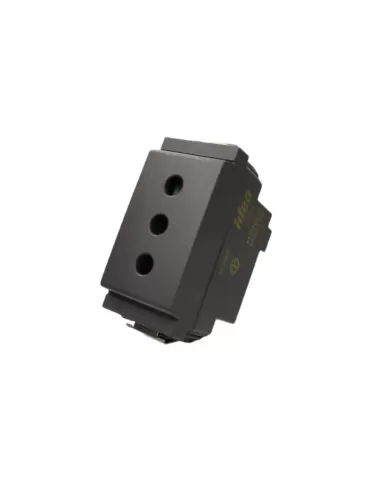 Vimar 17031 Idea Narrow Module Socket 2P T 10A P11 Gray compatible only with 2 module supports