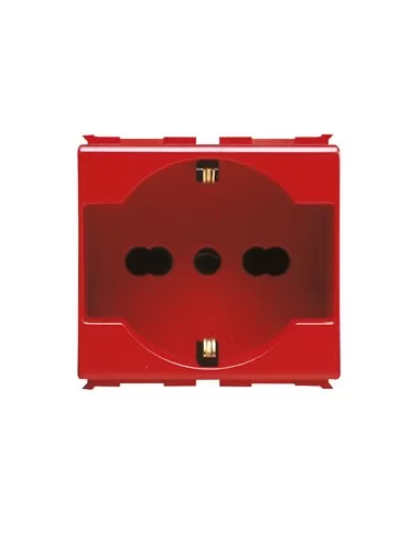 Gewiss gw30214 socket 2p t 16a bivalent Italian//German standard red gw30214 playbus