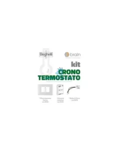 Beghelli 81124 kit brain cronotermostato (1 placca attuatore batteria)