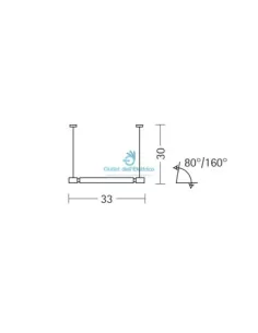 Metal Spot 32007 Eos complete chrome ceiling curve kit